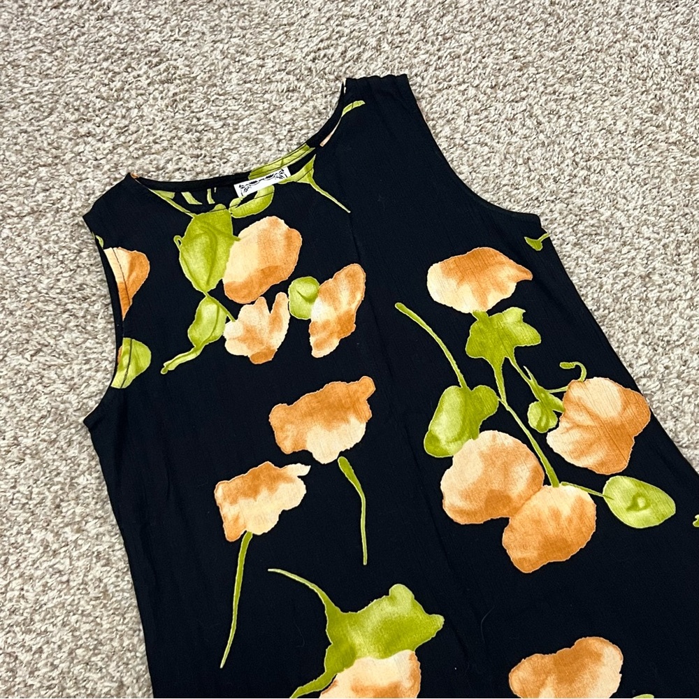 Vintage 90s tropical floral maxi dress